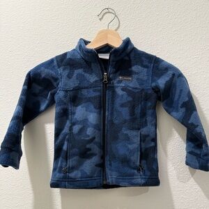 Columbia Kids Navy Camo Fleece Jacket